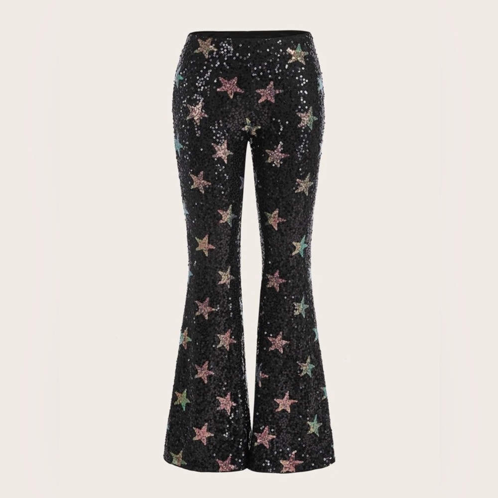 Brand new SHEIN ICON Star Flare Leg Sequin Pants
